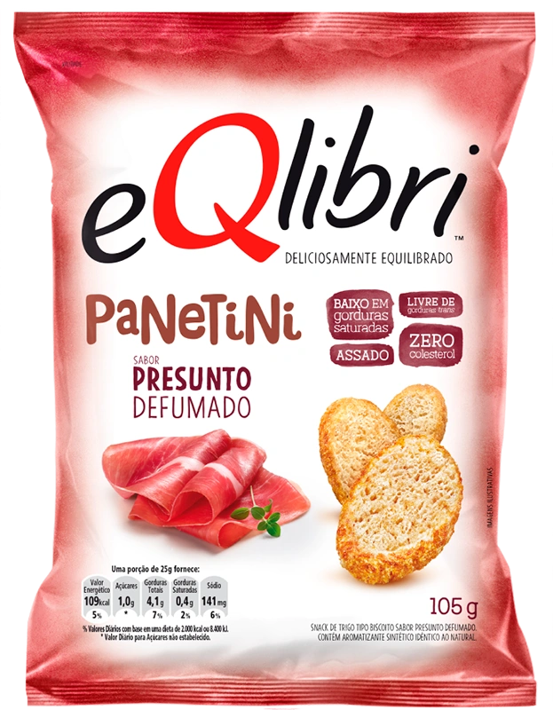 eQlibri® Panetini Sabor Presunto Defumado 105g