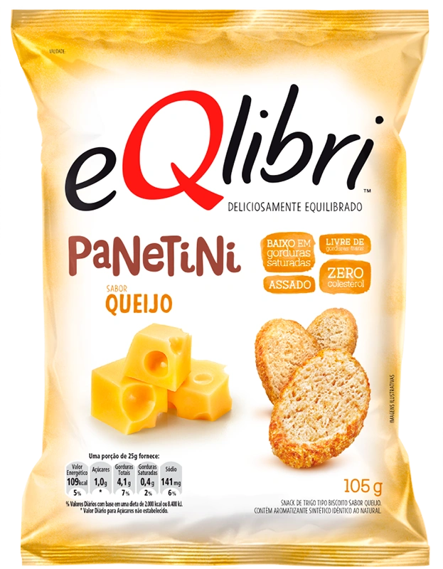 eQlibri® Panetini Sabor Queijo 105g